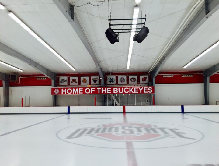 interior commercial painting of ice rink in Ohio Commercial Interior Painting