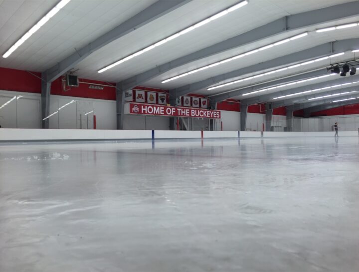 interior commercial painting of ice rink in Ohio Commercial Interior Painting