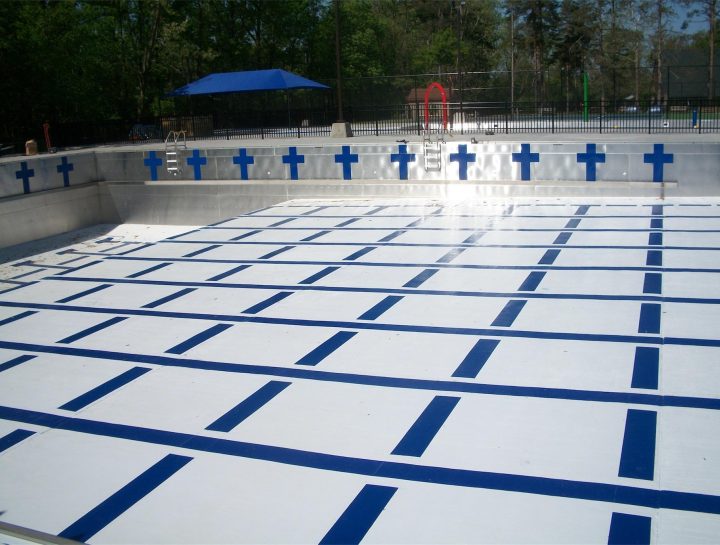 Competion Pool Striping Swimming Pool Sandblasting & Painting